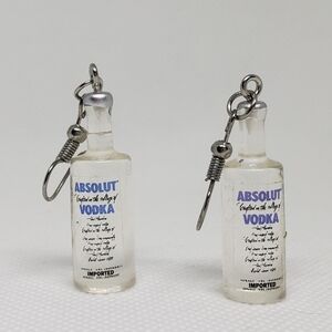 "HOLIDAY SPIRITS" - One Pair of Mini Bottle Earrings